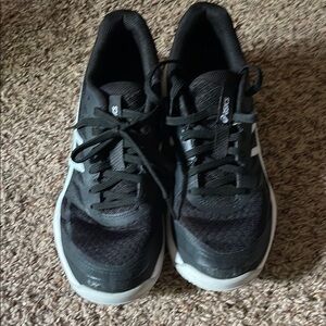 Asics Black and White Athletic Shoes Modern Design